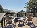 Wrap Around Deck on Top Floor w/ a Spectacular Ocean View and Hot Tub behind these Chairs